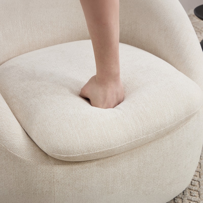 360° Swivel Chenille Upholstered Barrel Accent Chair Armchair - 30.3"W x 28.7"D x 29.5"H