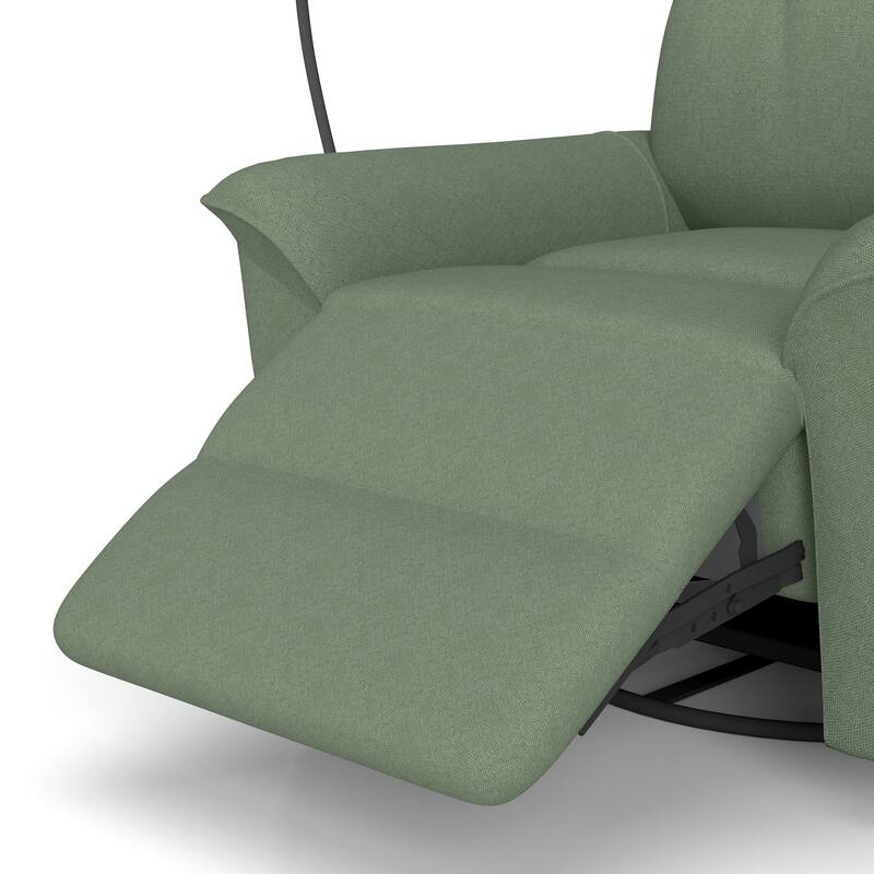 270°Power Swivel Rocker Recliner Chair w/Phone Holder, Electric Glider Reclining Sofa with USB Ports, Power Swivel Glider