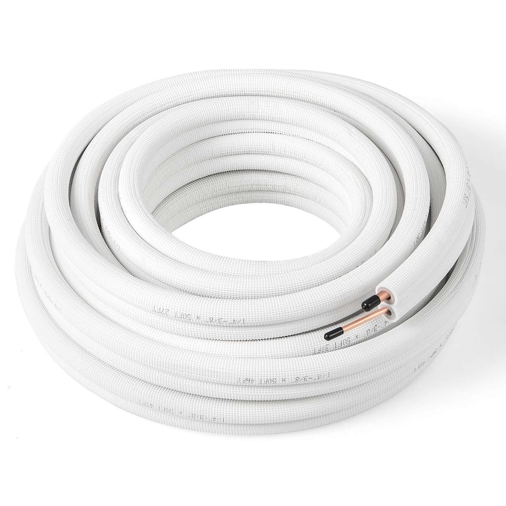 Costway 25/50 FT Air Conditioning Copper Tubing Hose Extension for