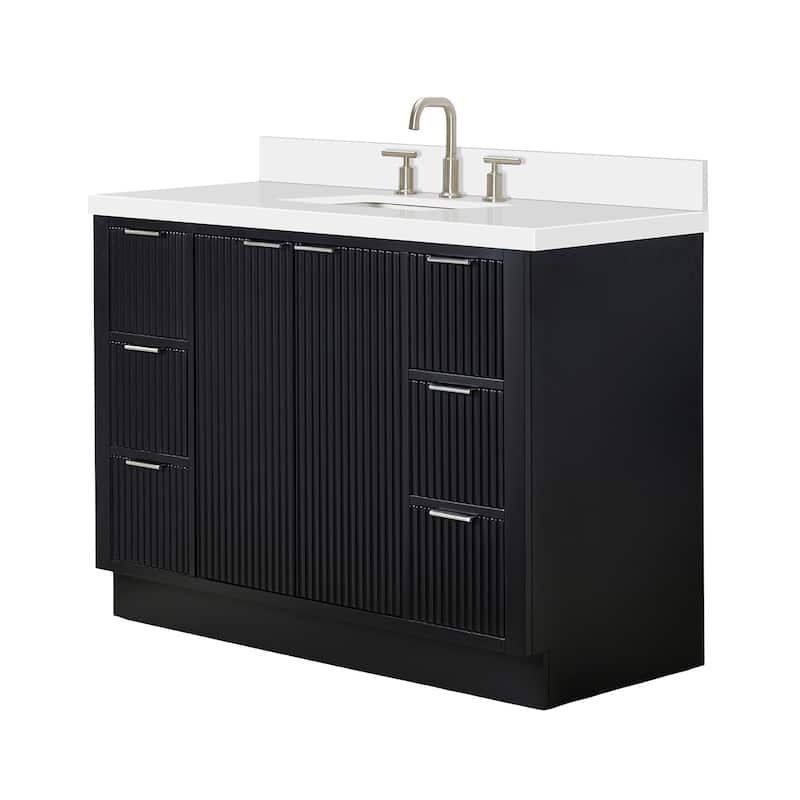 Ariel P49WQRVO Milan 49" Free Standing Single Basin Vanity Set with