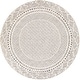 preview thumbnail 20 of 22, Artistic Weavers Tiffany Grey Bohemian Border Area Rug 6'7" Round - Medium Grey
