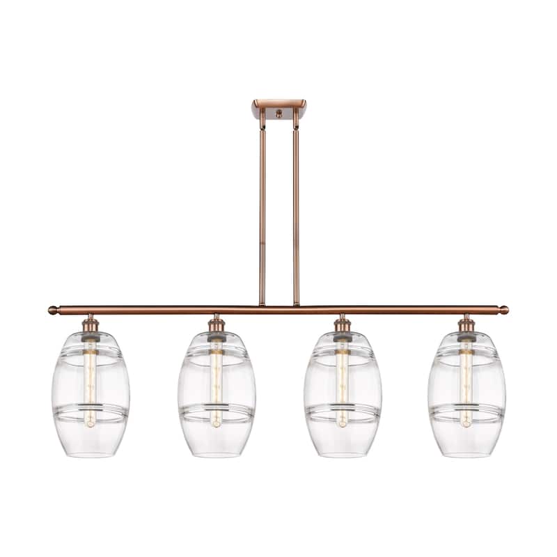 Innovations Lighting 516-4I-10-48 Vaz Linear Vaz 4 Light 48" Wide - Antique Copper / Clear
