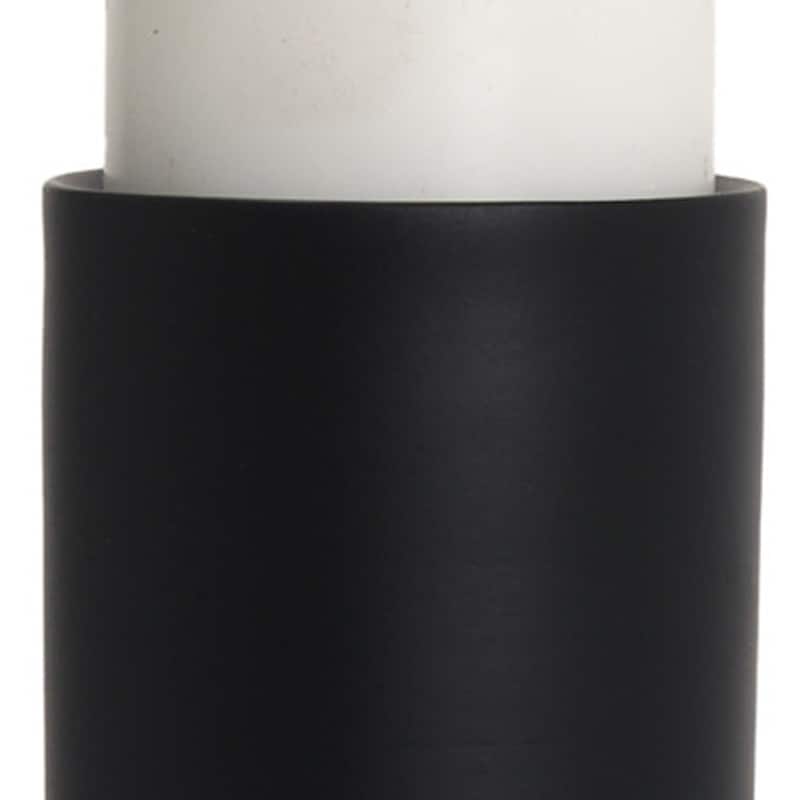 13" Black Metal Tabletop Pillar Candle Holder