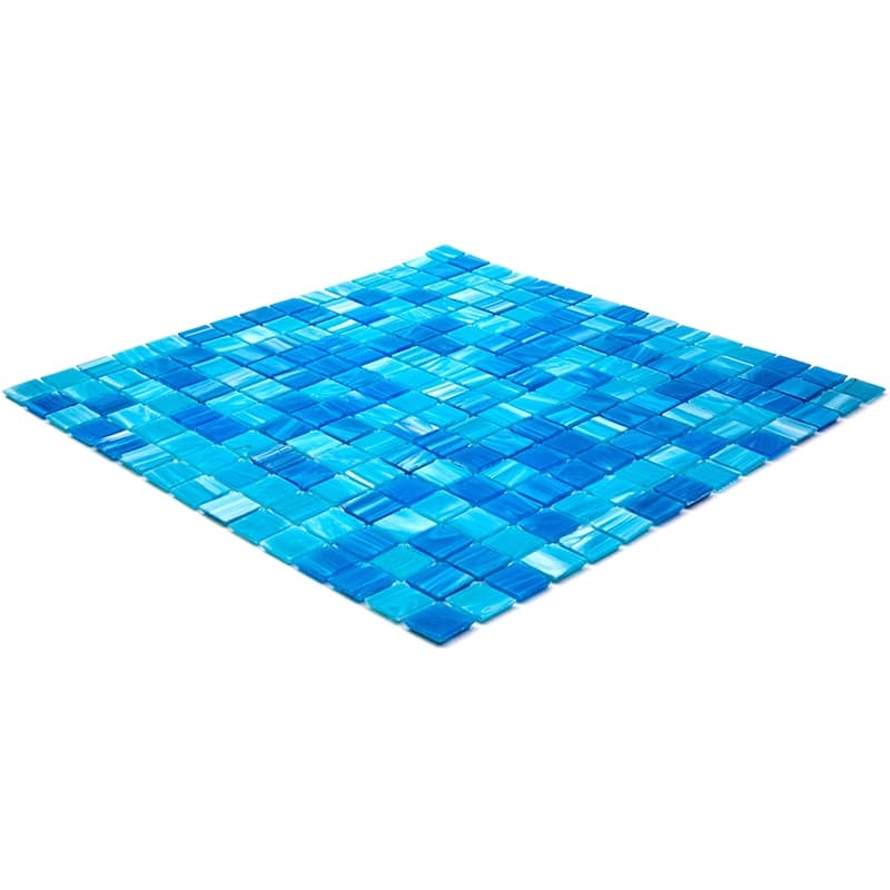 Apollo tile 12" x 12" Mingles Glossy Olympic blue Glass Tile (20 sq ft/case) - 20 Pack