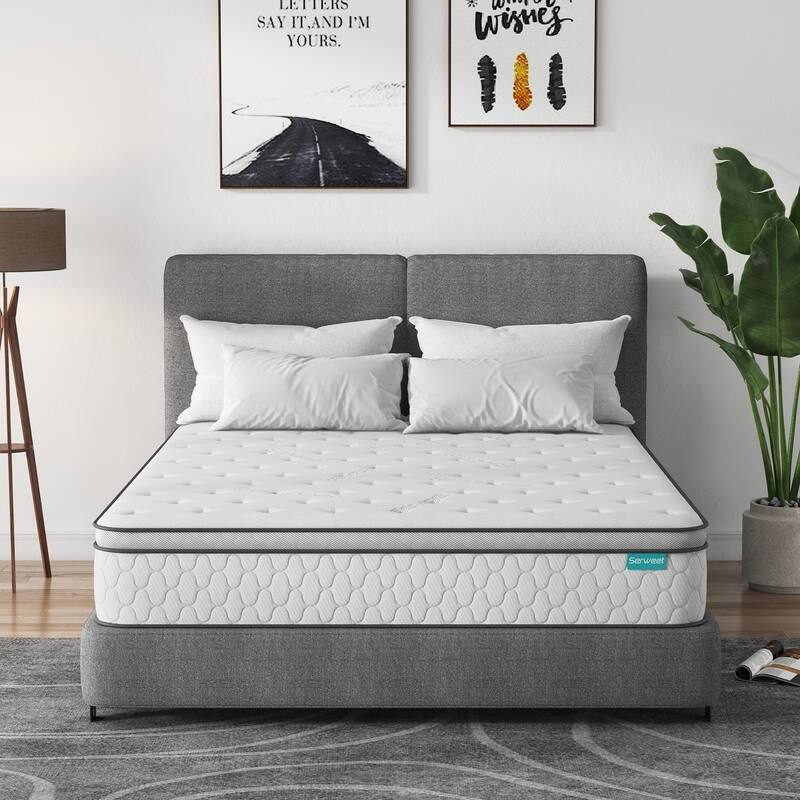 Full Mattress,10 Inches Thickness Mattress ,Hybrid Mattreess ,Mattress Shipped in a Box - White