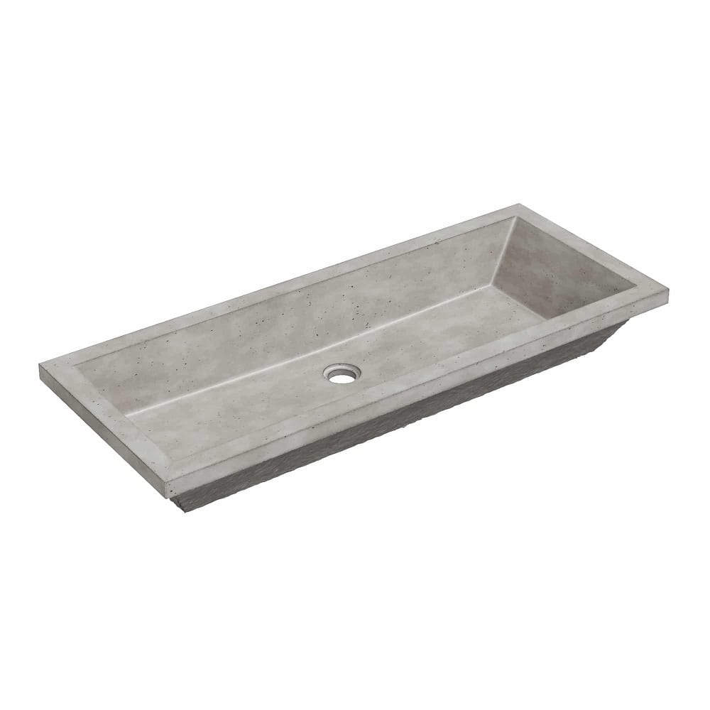 Arcata NativeStone Concrete Undermount Trough Bathroom Sink