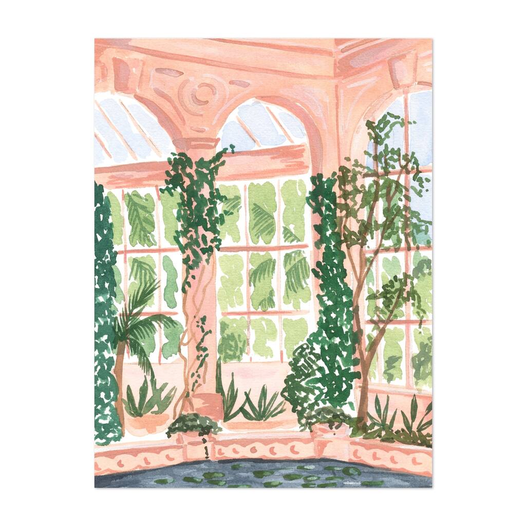 Botanical Garden Painting Architecture Botany House Art Print/Poster