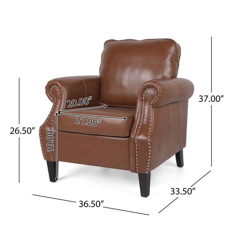 Dowd Faux Leather 3 Piece Club Chair and Sofa Set by Christopher Knight Home