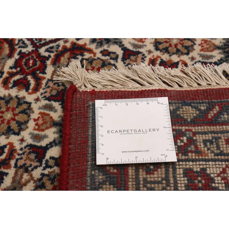 ECARPETGALLERY Hand-knotted Bijar Cream, Red Wool Rug - 5'6 x 7'9