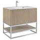 Option Cashmere Gray-Brushed Nickel with Carrara Marble