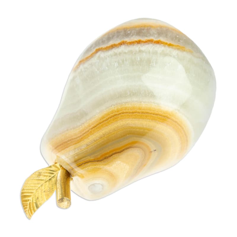 Novica Handmade Eris Pear Onyx Sculpture