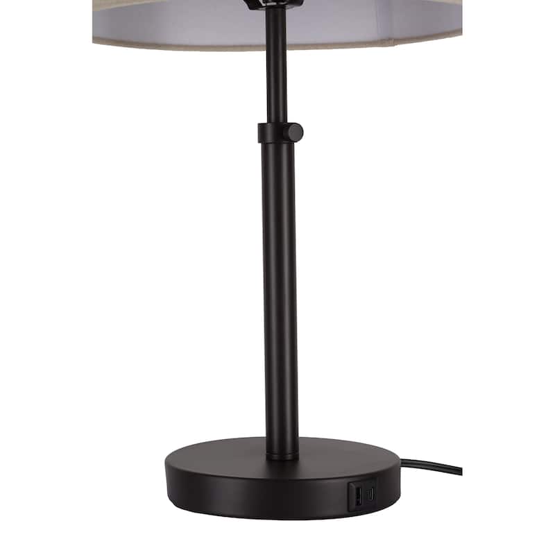 Kenroy Home Beckett Lamp with USB ports - Dark Bronze - Set of 2