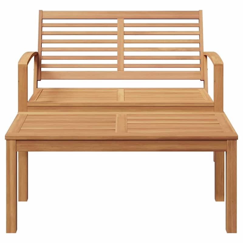 vidaXL Garden Sofa Set 2 pcs Natural Solid teak wood - 37.4 x 17.7 x 15.7