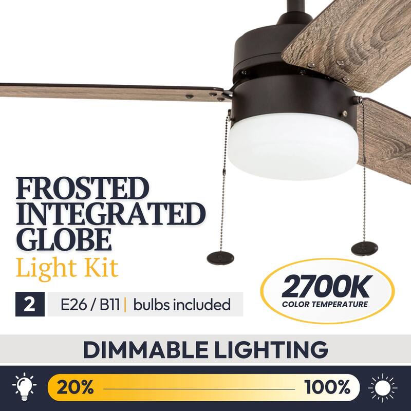 Copper Grove Glenfaba 42-inch Espresso Ceiling Fan with 3 Barnwood Blades