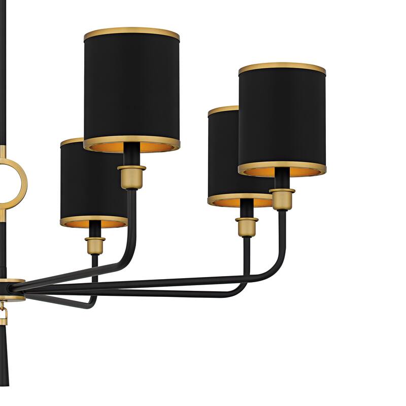 Lockery 8-Light Matte Black Chandelier