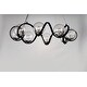 preview thumbnail 2 of 2, Curlicue 8-light 35" Wide Steel Pendant - black / polished nickel