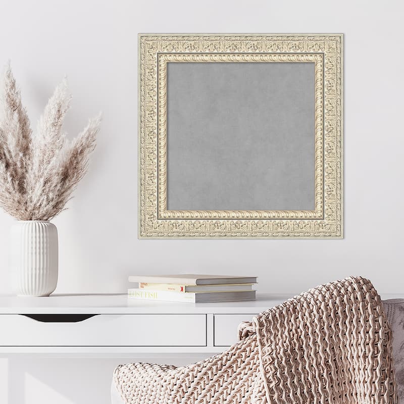 Amanti Art Fair Baroque Cream Framed Magnetic Board
