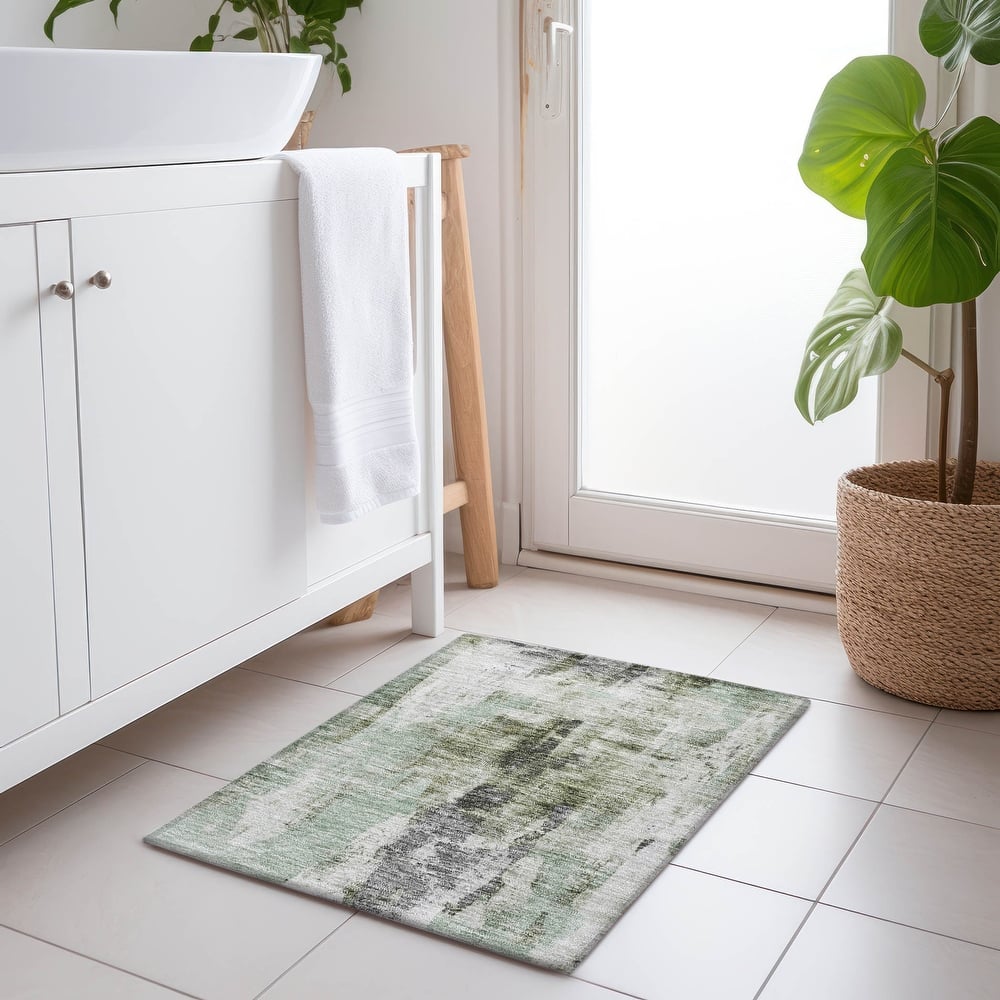 Machine Washable Indoor/ Outdoor Contemporary Chantille Rug