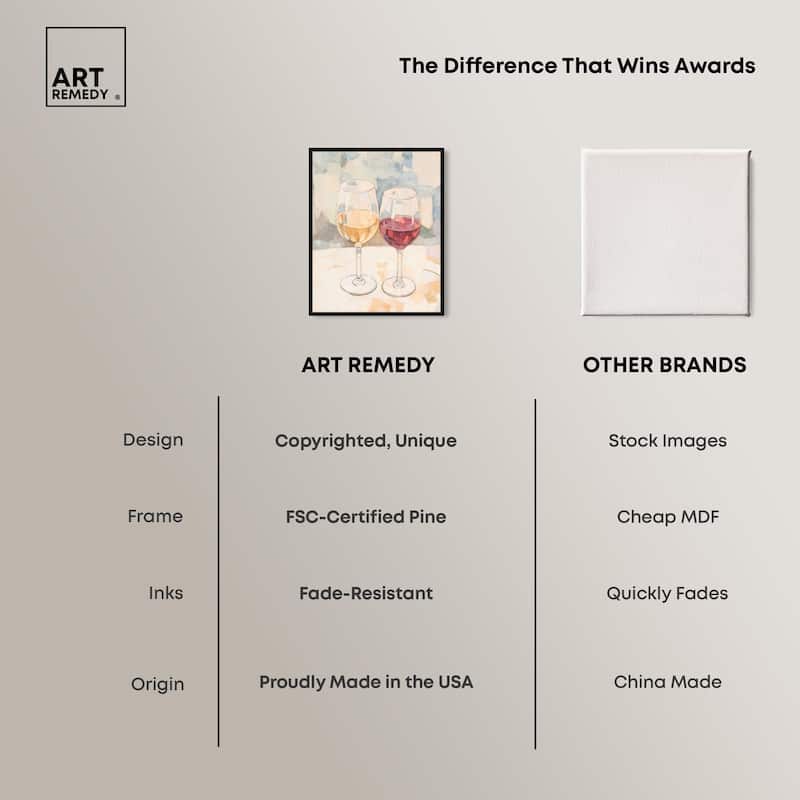 Wine Duo Canvas by Art Remedy