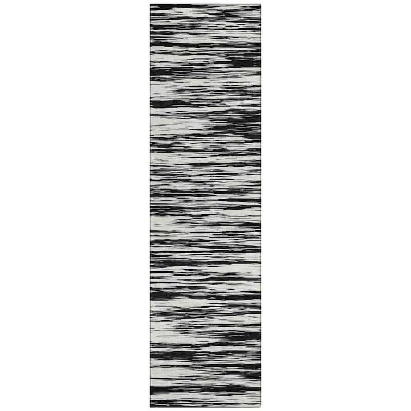Machine Washable Indoor/ Outdoor Casual Ombre Chantille Rug
