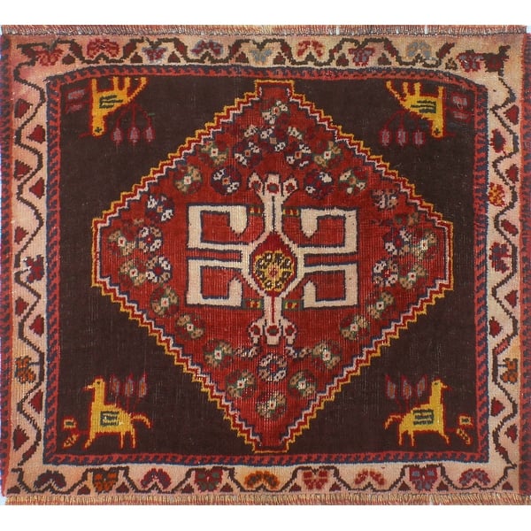 slide 2 of 4, Noori Rug Fine Vintage Distressed Ricky Chocolate/Beige Runner - 2'0" x 1'8"
