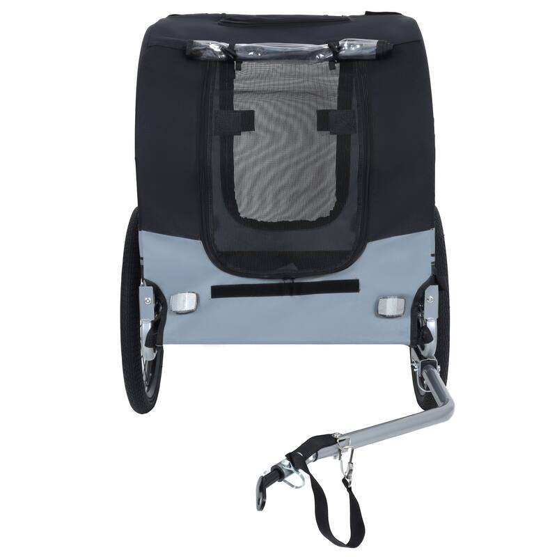 Large Folding Bike Trailer For Dogs - 66lb Capacity All-Terrain Pet Carrier, Durable Steel Frame For Cycling