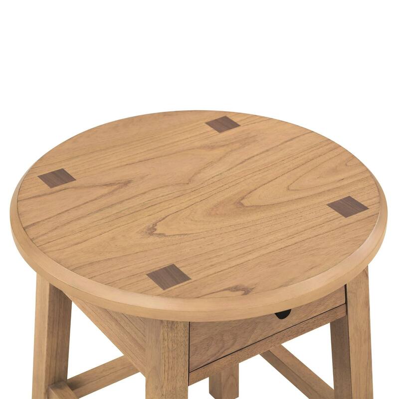 Collapsible Fabric Drawer Nightstand, 2-Tier Storage End Table