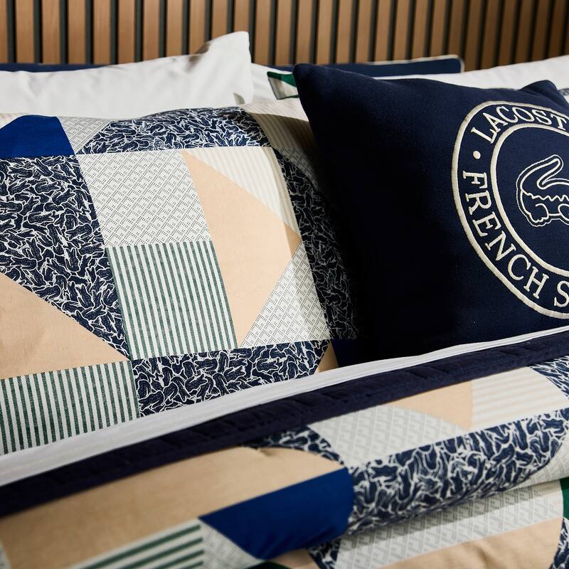 Lacoste Signature Cotton 3-Piece Comforter Set