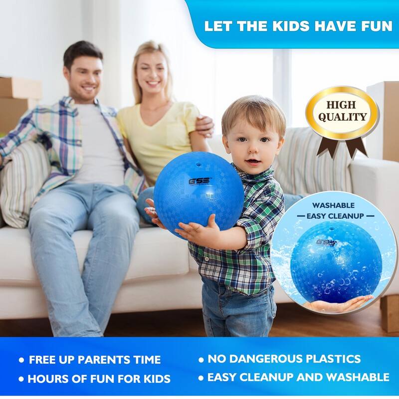 GSE™ 10" Inflatable Playground Balls, Kickball, Dodge Ball, Four Square Ball. Indoor/Outdoor Kids Toy Balls