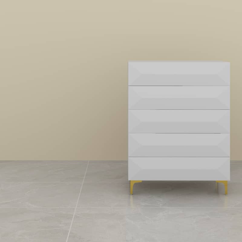 31.5"W Accent Cabinet Chest of Drawers Bedroom Highboy with a Twist - 31.5"x41.3"