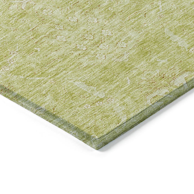 Machine Washable Indoor/ Outdoor Boho Traditional Chantille Rug