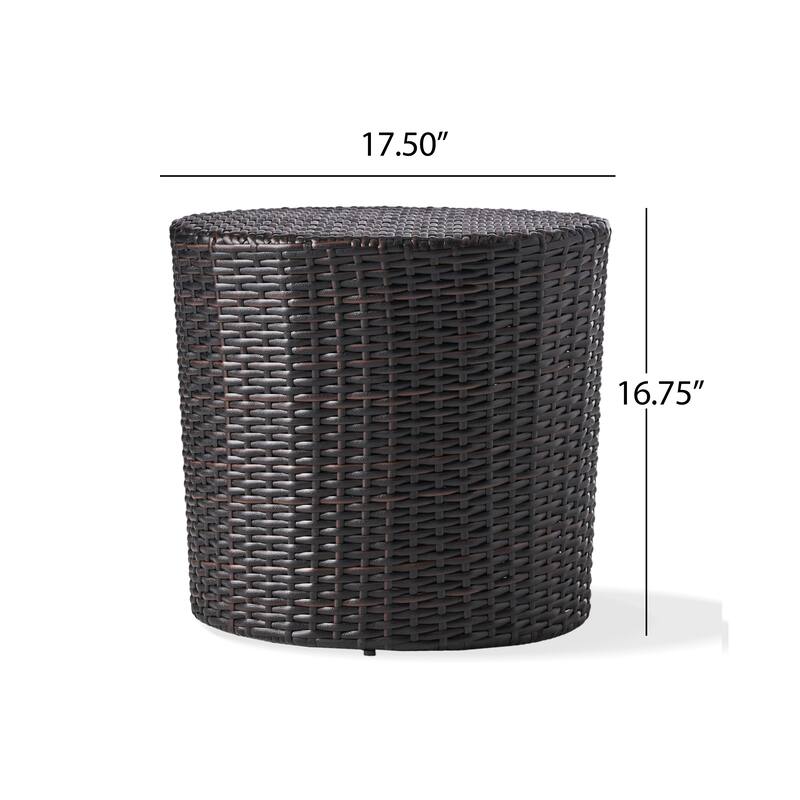 Christopher Knight Home Keaton Wicker Barrel Side Table