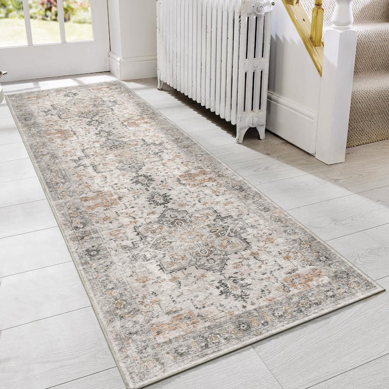 Mcow Indoor/Outdoor Washable Area Rug - 2'x7' - Light Taupe Brown - Rectangle