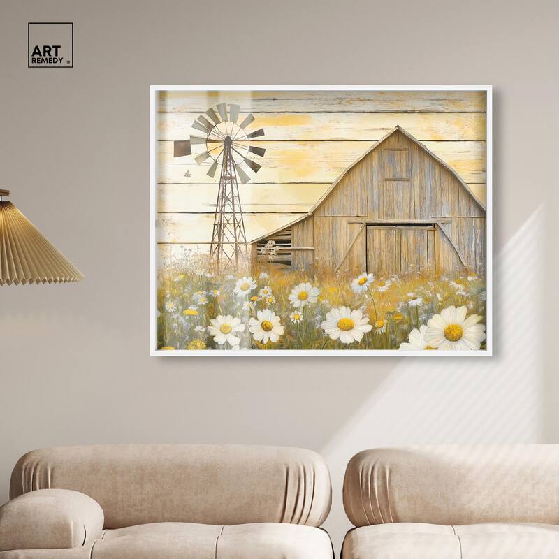 Old Windmill Shadowbox by Art Remedy