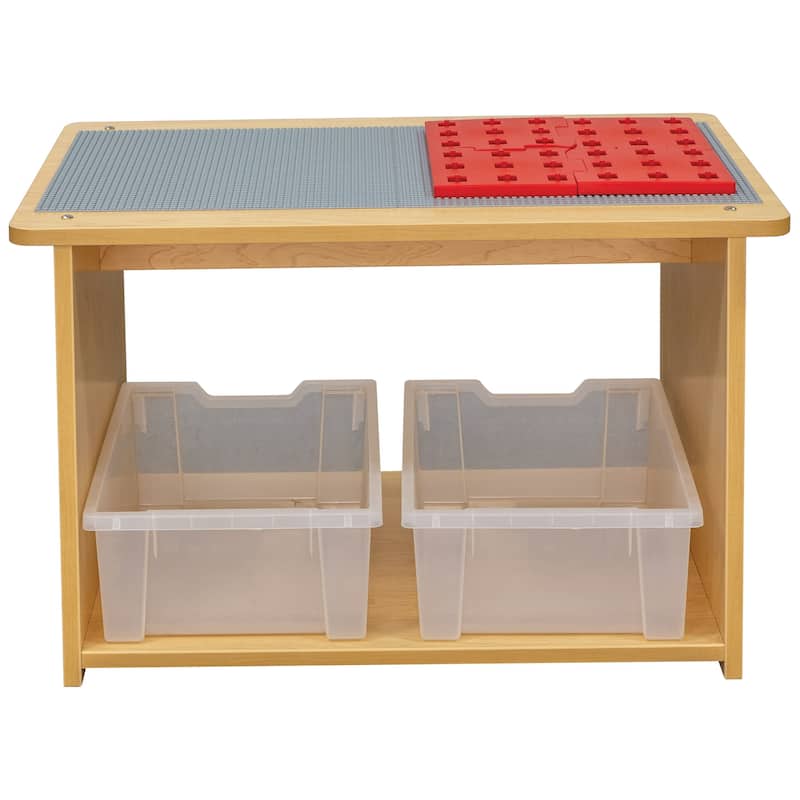 Tot Mate Laminate Preschool Play Center, Fully Assembled, 2 Bins Included, (32" W x 20.5" D x 20" H) - N/A