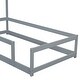 preview thumbnail 9 of 52, Twin Size Wood Bed with House-Shaped Headboard and Fences, Grey