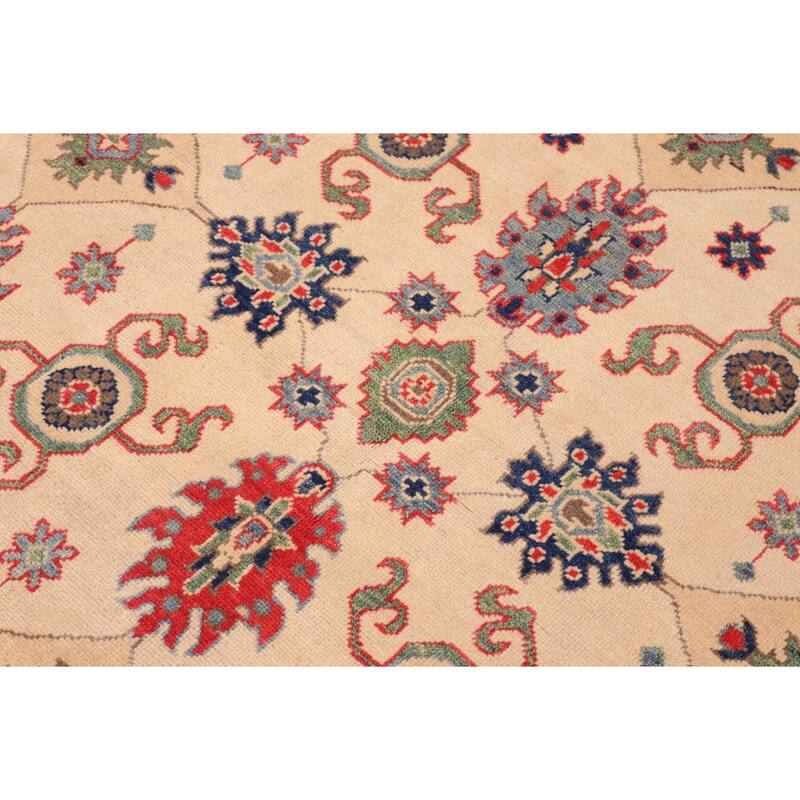 Bohemian Kazak Aydan Beige/Red Wool Rug - 9'2'' x 12'1''