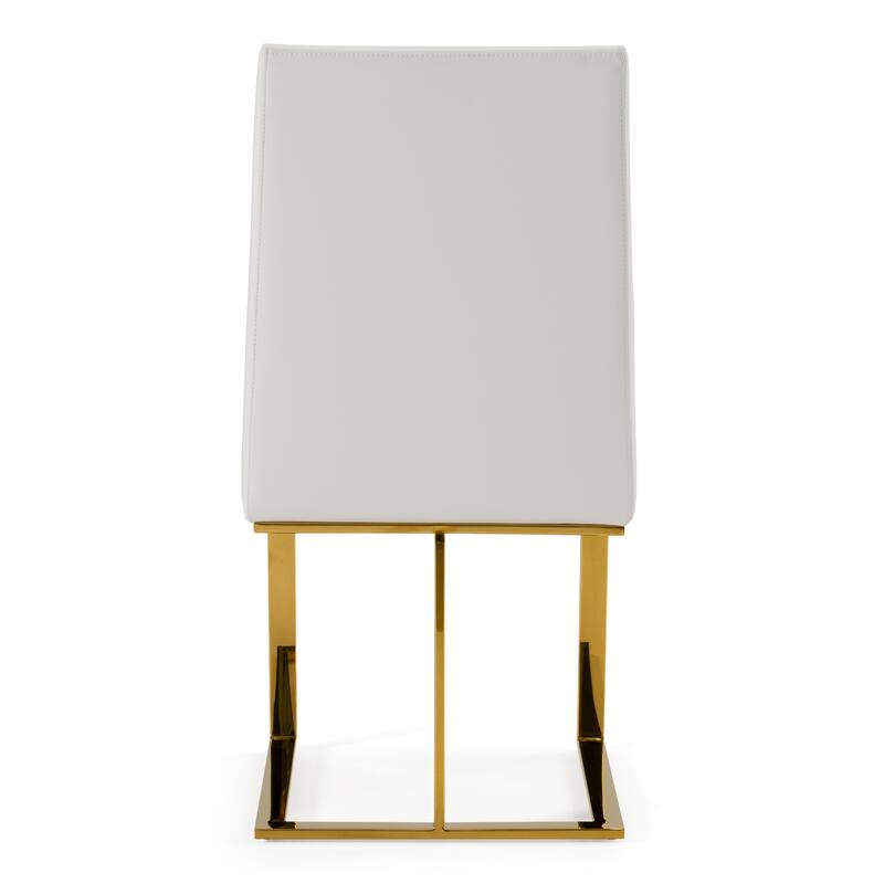 Modrest Frankie Contemporary White & Gold Dining Chair