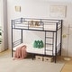 preview thumbnail 20 of 28, Twin Over Twin Bunk Bed For Kids Teens Adults, Heavy Duty Metal Bunk Bed With Ladder