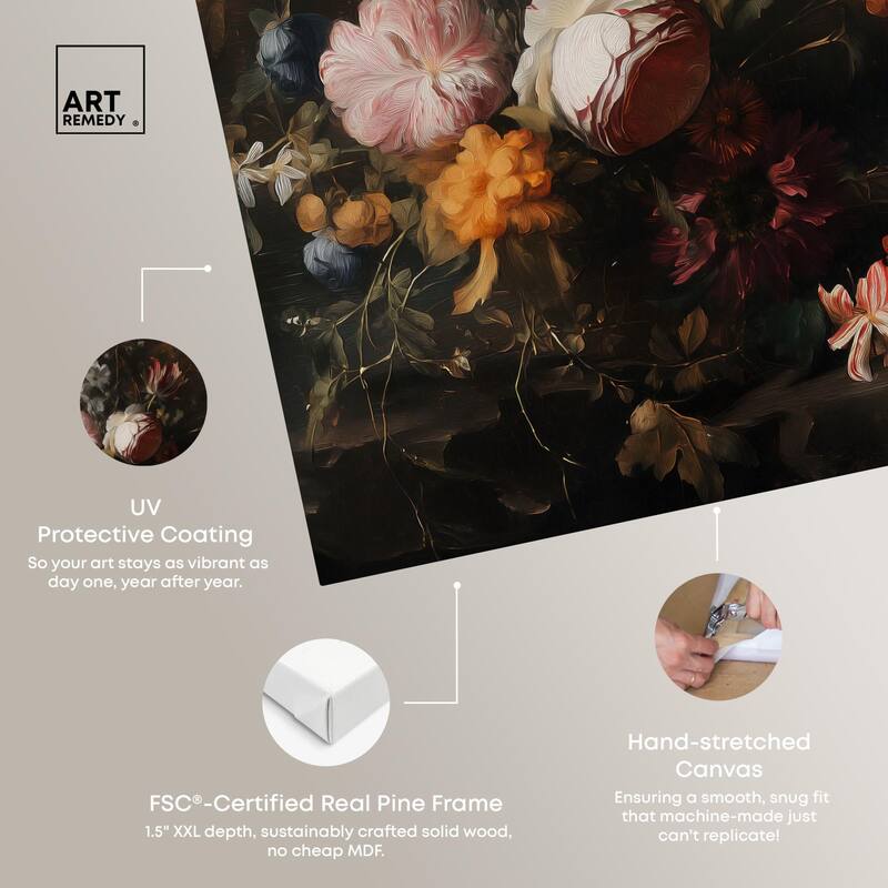 Shadowed Petal Secrets I Canvas by Art Remedy, Gallery Wrapped