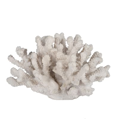 Faux Rising Coral Sculpture - 8.25" - White