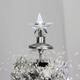 Christmas Time 29-In. Musical Snowy Indoor Holiday Decor, Silvery White Christmas Tree with Red Umbrella Base