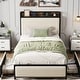 preview thumbnail 3 of 12, Twin Size Bed Frame with 2 Storage Drawers and Charging Station