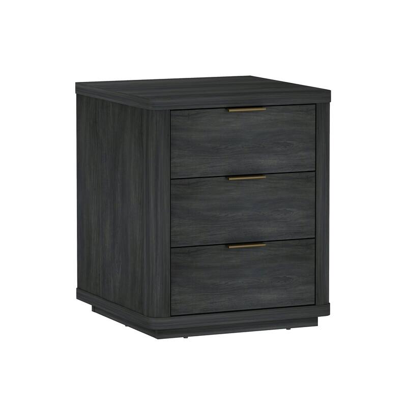 Manhattan Comfort Evelyn 3 Drawer Modern Nightstand Set of 2