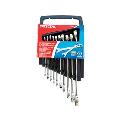 Crescent Assorted x 11.65 in. L 12 Point SAE Wrench Set 10 pk
