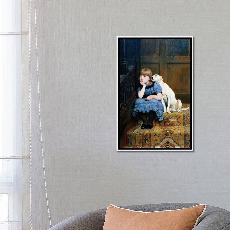 iCanvas "Sympathy, 1877 " by Briton Riviere Framed Canvas Print