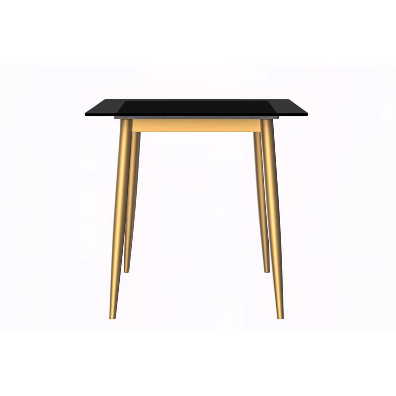 Zayle Dining Table with a 71" Rectangular Top and Gold Steel Base