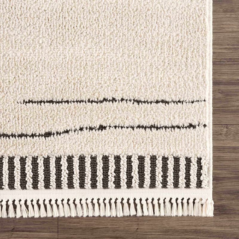 Hauteloom Munich Modern Farmhouse Bohemian Neutral Area Rug