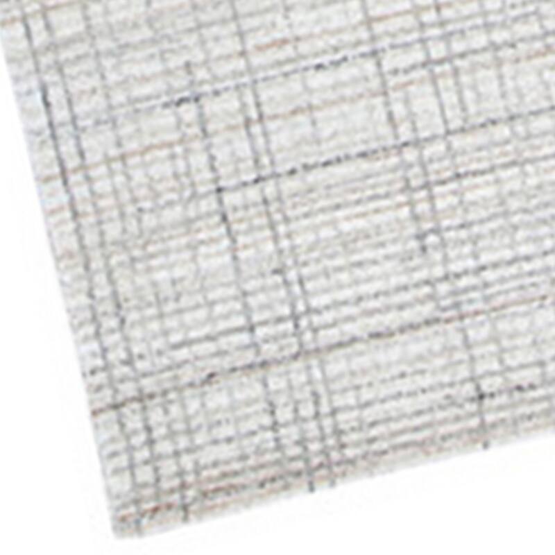 Stena 8 x 10 Inch Large Area Rug, Hand Tufted Abstract Pattern, Ivory Gray - 8 x 10