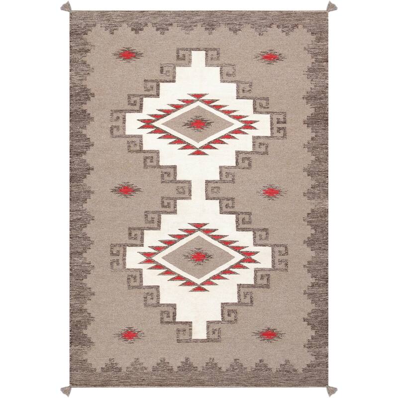 Pasargad Home Tuscany Reversible Wool Ivory Area Rug - 4'11'' X 7' 3'' - 4'11'' X 7' 3'' - Ivory